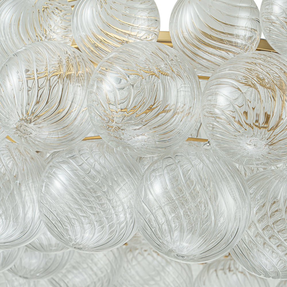 8/12 - Light Modern Cluster Ribbed Glass Bubble Chandelier - LightfixturesUAE