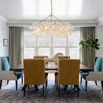 8/12 - Light Modern Cluster Ribbed Glass Bubble Chandelier - LightfixturesUAE
