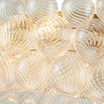 8/12 - Light Modern Cluster Ribbed Glass Bubble Chandelier - LightfixturesUAE