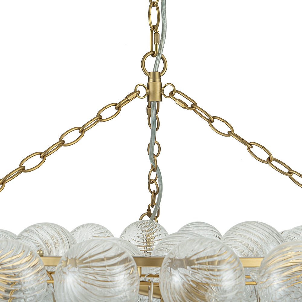 8/12 - Light Modern Cluster Ribbed Glass Bubble Chandelier - LightfixturesUAE