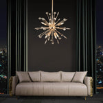 8/9 - Light Modern Crystal Sunburst Sputnik Chandelier - LightfixturesUAE
