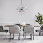8/9 - Light Modern Crystal Sunburst Sputnik Chandelier - LightfixturesUAE