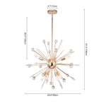 8/9 - Light Modern Crystal Sunburst Sputnik Chandelier - LightfixturesUAE