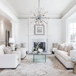 8/9 - Light Modern Crystal Sunburst Sputnik Chandelier - LightfixturesUAE
