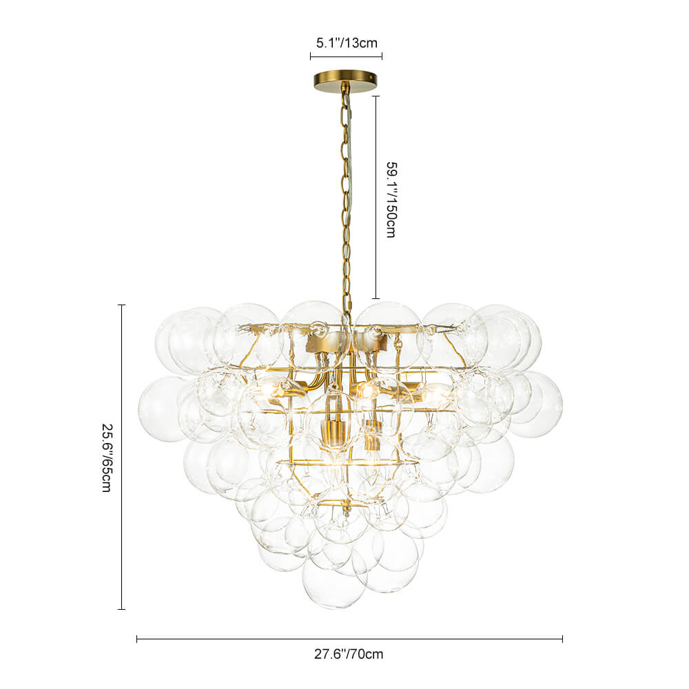 9 - Light Modern Cluster Grape Bubble Chandelier - LightfixturesUAE