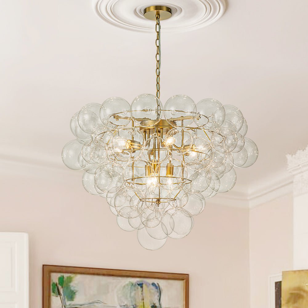9 - Light Modern Cluster Grape Bubble Chandelier - LightfixturesUAE