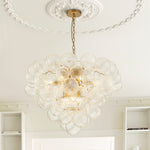 9 - Light Modern Cluster Grape Ribbed Glass Chandelier - LightfixturesUAE