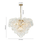 9 - Light Modern Cluster Grape Ribbed Glass Chandelier - LightfixturesUAE