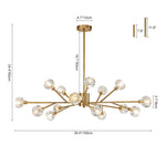9/15 - Light Mid - century Branching Sputnik Crystal Chandelier - LightfixturesUAE