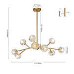 9/15 - Light Mid - century Branching Sputnik Crystal Chandelier - LightfixturesUAE