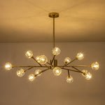 9/15 - Light Mid - century Branching Sputnik Crystal Chandelier - LightfixturesUAE
