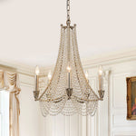 Antique Candle Style Crystal Empire Chandelier - LightfixturesUAE