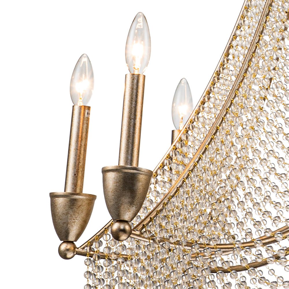 Antique Candle Style Crystal Empire Chandelier - LightfixturesUAE