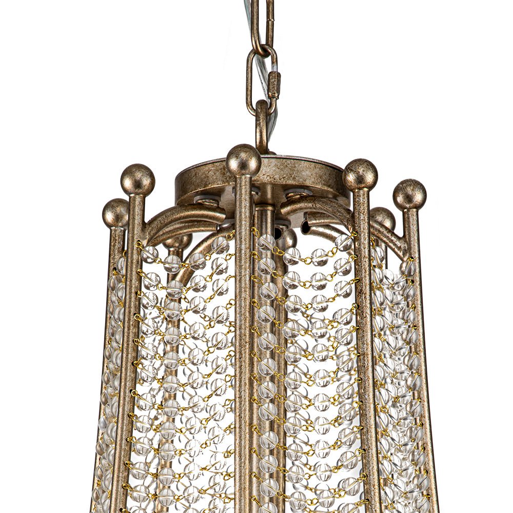 Antique Candle Style Crystal Empire Chandelier - LightfixturesUAE