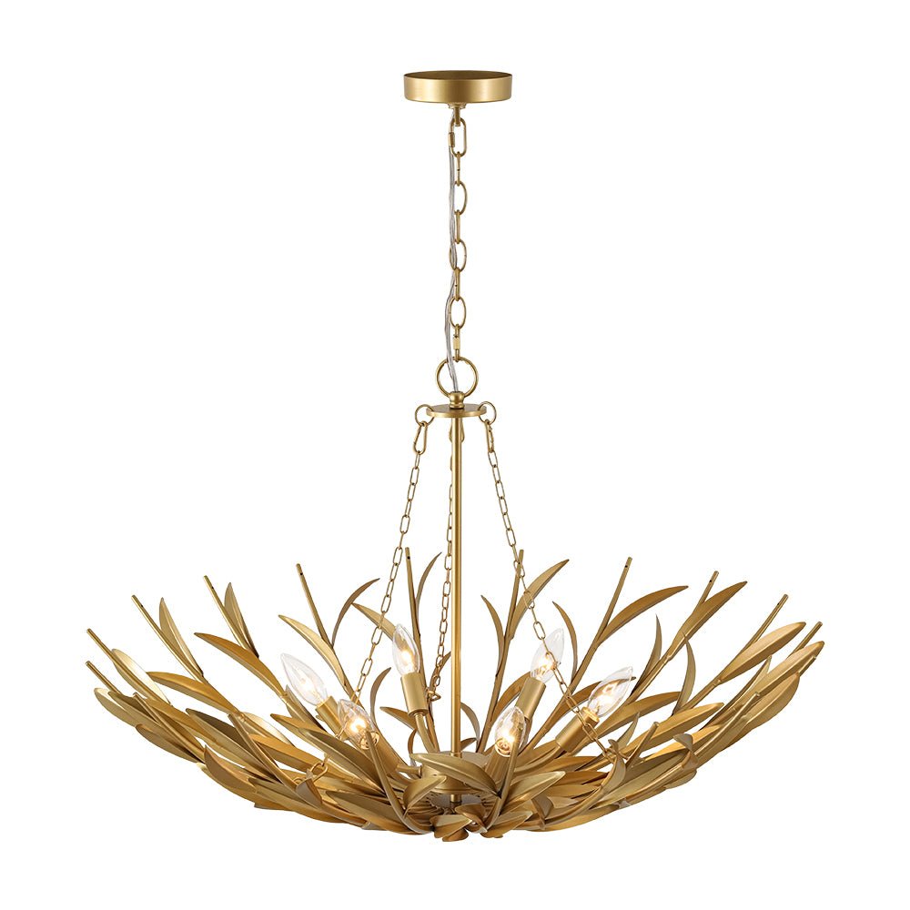 Art Deco 6 - Light Branch - Style Flower Basket Iron Chandelier - LightfixturesUAE