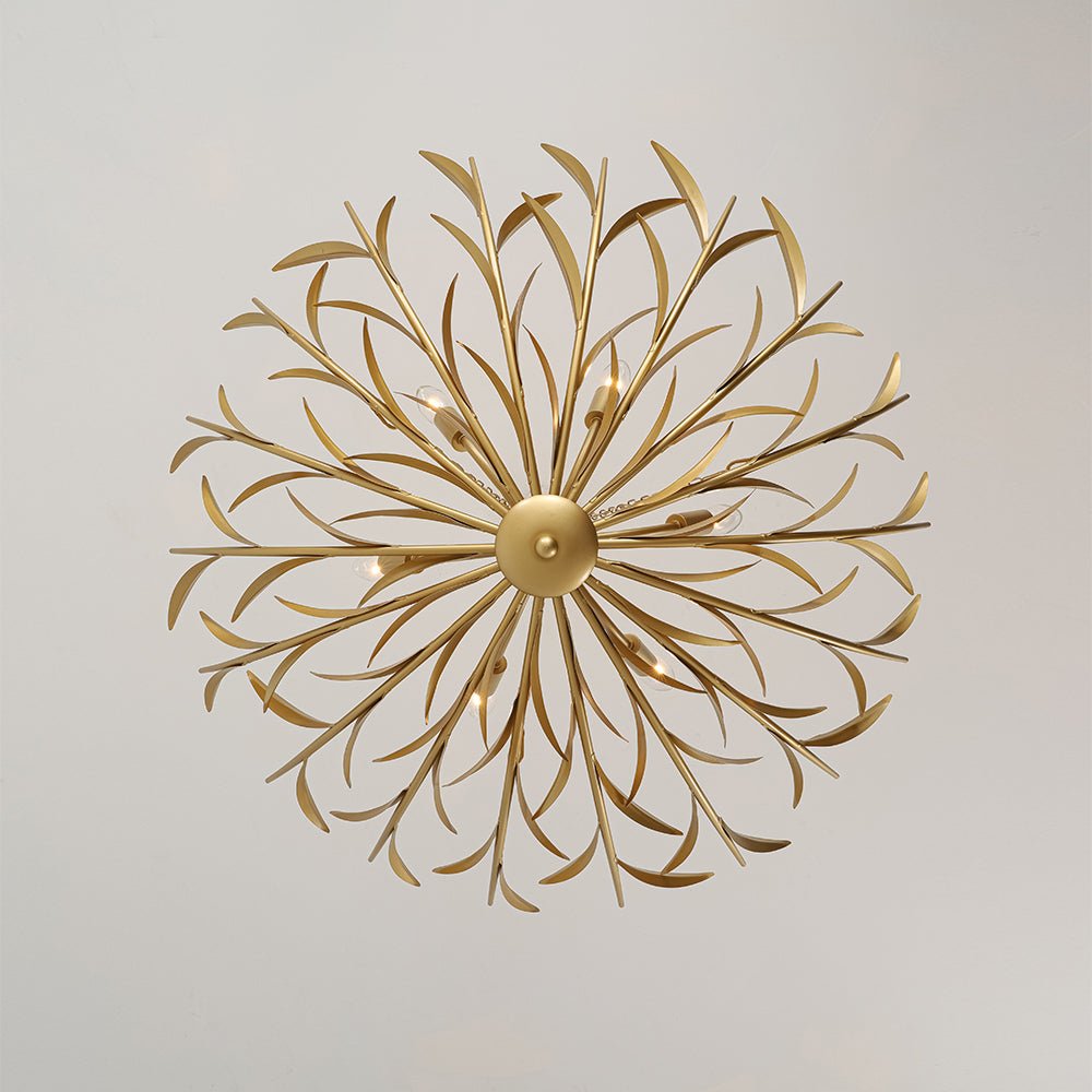 Art Deco 6 - Light Branch - Style Flower Basket Iron Chandelier - LightfixturesUAE