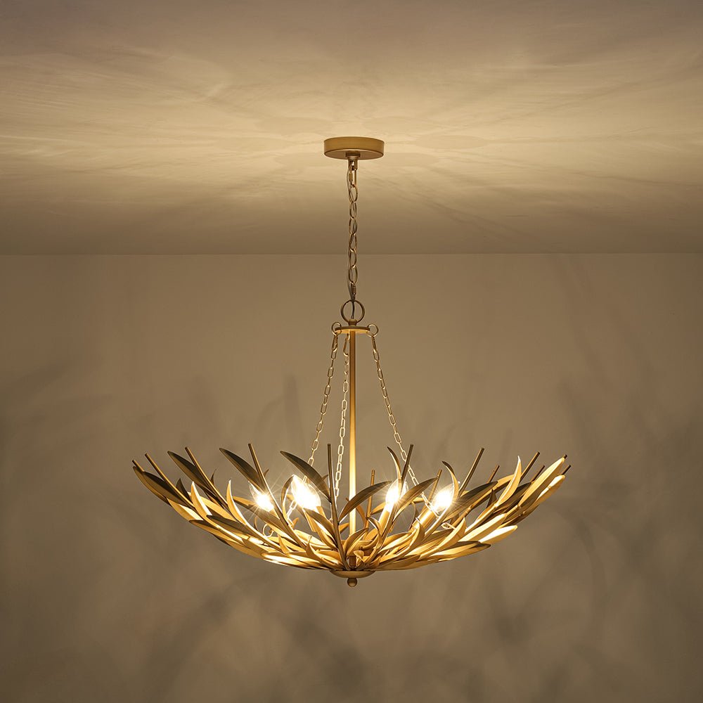 Art Deco 6 - Light Branch - Style Flower Basket Iron Chandelier - LightfixturesUAE