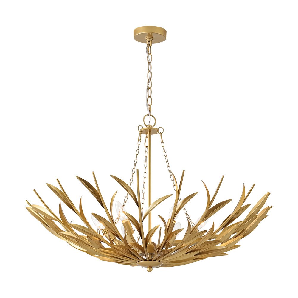 Art Deco 6 - Light Branch - Style Flower Basket Iron Chandelier - LightfixturesUAE