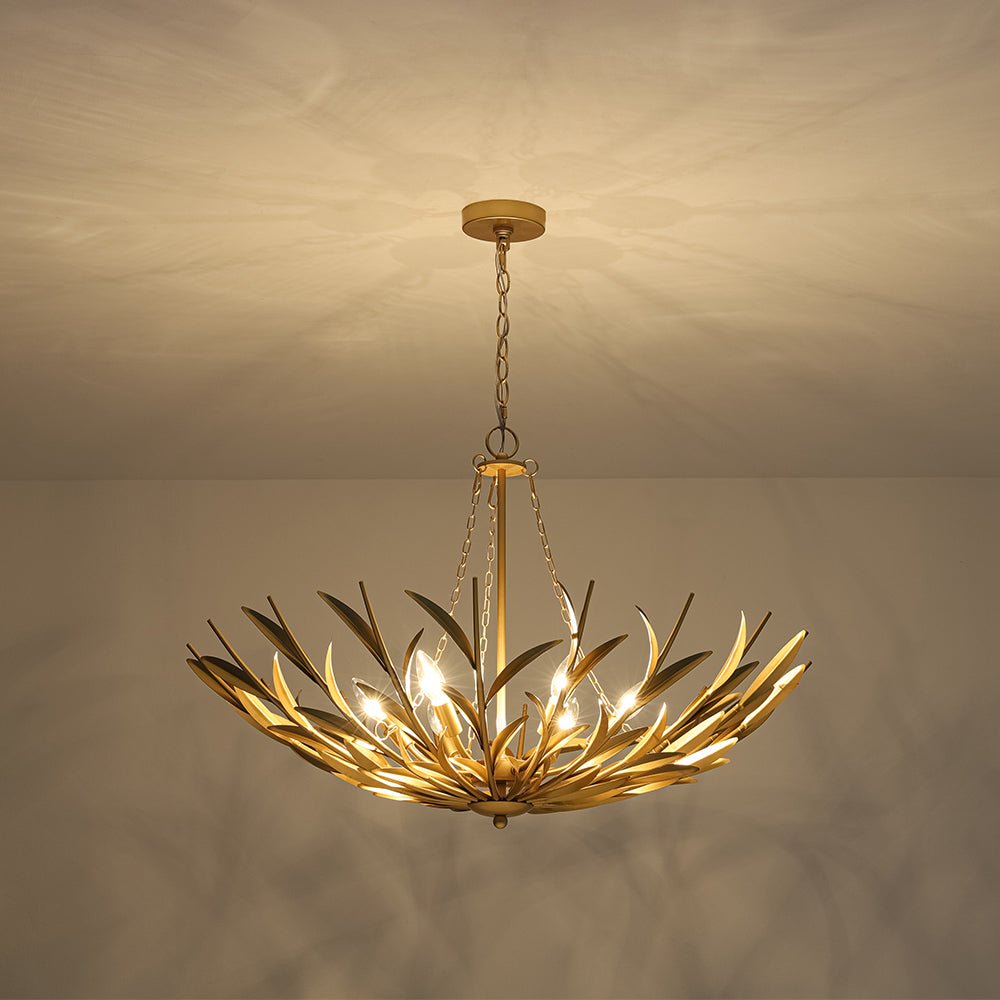 Art Deco 6 - Light Branch - Style Flower Basket Iron Chandelier - LightfixturesUAE