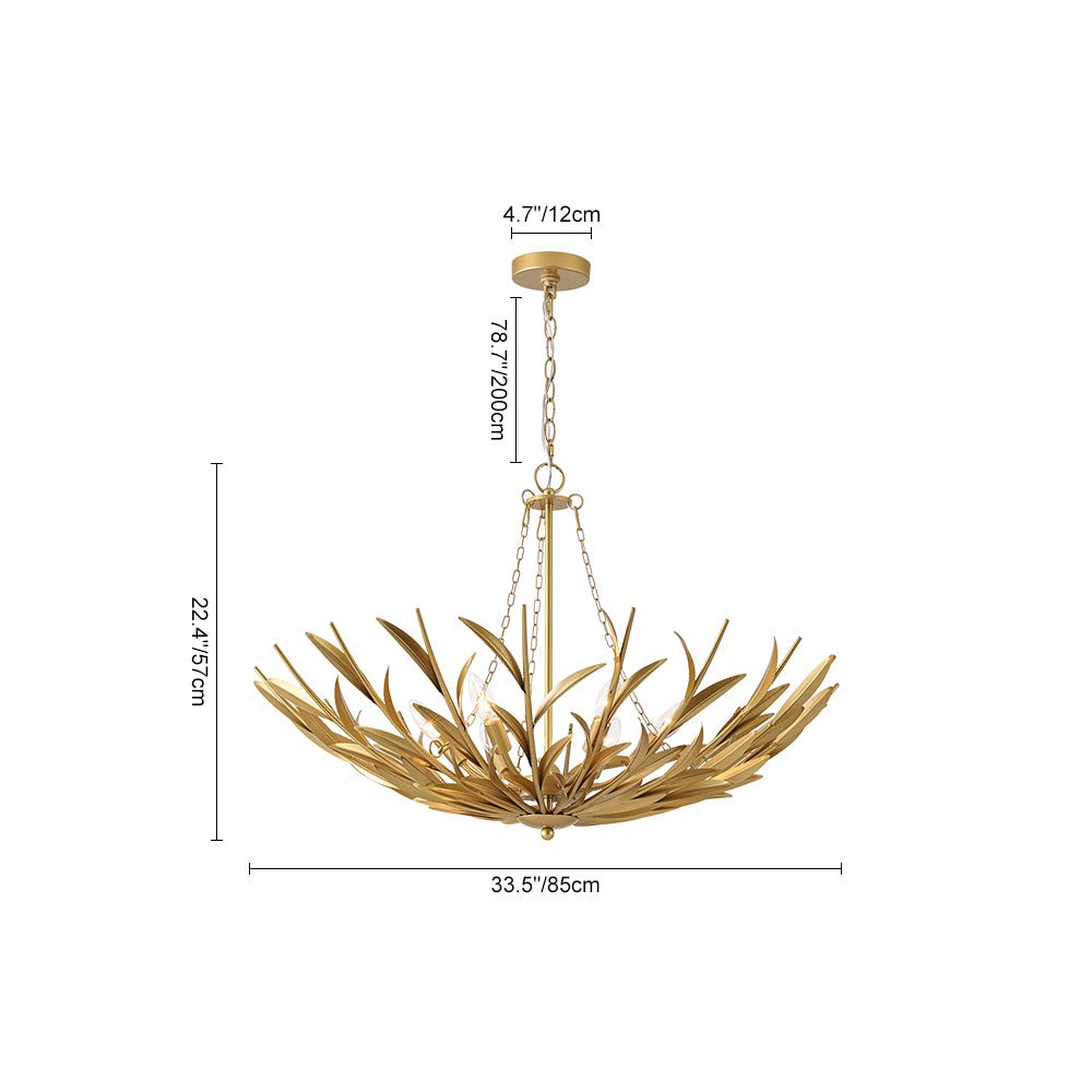 Art Deco 6 - Light Branch - Style Flower Basket Iron Chandelier - LightfixturesUAE