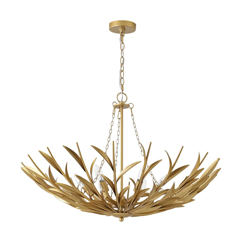 Art Deco 6 - Light Branch - Style Flower Basket Iron Chandelier - LightfixturesUAE