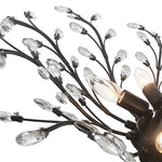 Art Deco Vintage 5 - Light Flower Basket Crystal Semi Flush Mount Ceiling Light - LightfixturesUAE