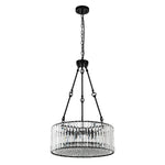 Bauhaus 5 - Light Drum Crystal Chandelier with Adjustable Chains/Rods - LightfixturesUAE