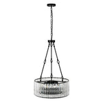Bauhaus 5 - Light Drum Crystal Chandelier with Adjustable Chains/Rods - LightfixturesUAE