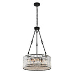 Bauhaus 5 - Light Drum Crystal Chandelier with Adjustable Chains/Rods - LightfixturesUAE
