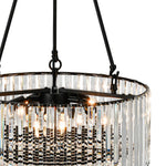 Bauhaus 5 - Light Drum Crystal Chandelier with Adjustable Chains/Rods - LightfixturesUAE