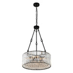 Bauhaus 5 - Light Drum Crystal Chandelier with Adjustable Chains/Rods - LightfixturesUAE