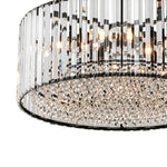 Bauhaus 5 - Light Drum Crystal Chandelier with Adjustable Chains/Rods - LightfixturesUAE