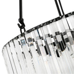 Bauhaus 5 - Light Drum Crystal Chandelier with Adjustable Chains/Rods - LightfixturesUAE