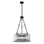 Bauhaus 5 - Light Drum Crystal Chandelier with Adjustable Chains/Rods - LightfixturesUAE