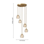 Bauhaus 5/9 - Light Disc Staircase Swirl Cluster Crystal Pendant Light - LightfixturesUAE