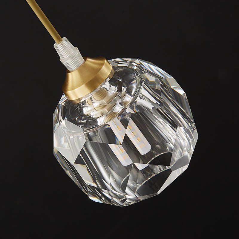 Bauhaus 5/9 - Light Disc Staircase Swirl Cluster Crystal Pendant Light - LightfixturesUAE