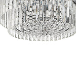 Bauhaus 9 - Light Round Drum Tiered Crystal Chandelier - LightfixturesUAE