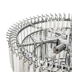 Bauhaus 9 - Light Round Drum Tiered Crystal Chandelier - LightfixturesUAE