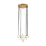 Bauhaus Glam 12 - Light Staircase Cluster Crystal Multi - Drop Tassel Pendant Light - LightfixturesUAE