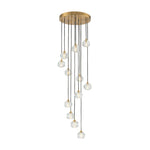Bauhaus Glam 12 - Light Staircase Cluster Crystal Multi - Drop Tassel Pendant Light - LightfixturesUAE