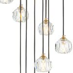 Bauhaus Glam 12 - Light Staircase Cluster Crystal Multi - Drop Tassel Pendant Light - LightfixturesUAE
