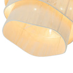 Boho 3 - Tier Beige Handwoven Drum Chandelier - LightfixturesUAE