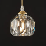 Brass Mini Pendant Lighting Crystal Shade Hanging Light - LightfixturesUAE