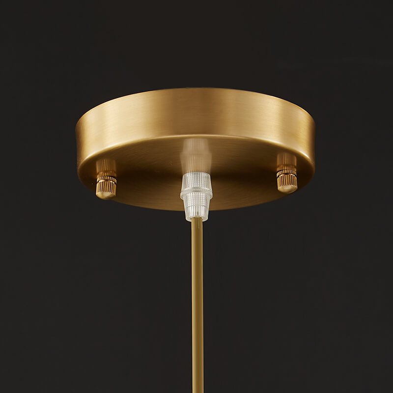 Brass Mini Pendant Lighting Crystal Shade Hanging Light - LightfixturesUAE
