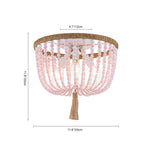 Coastal Colorful Beaded Flush Mount Ceiling Light - LightfixturesUAE