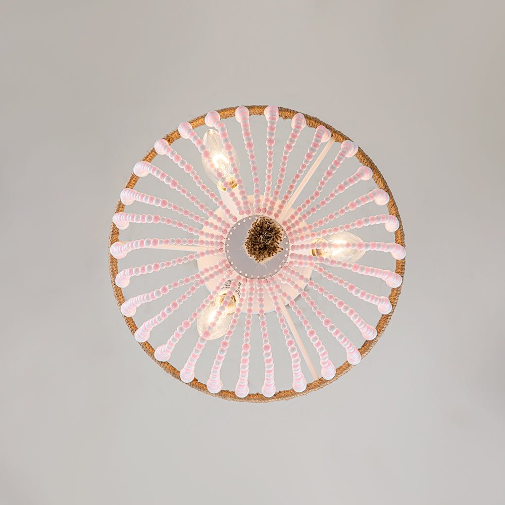 Coastal Colorful Beaded Flush Mount Ceiling Light - LightfixturesUAE
