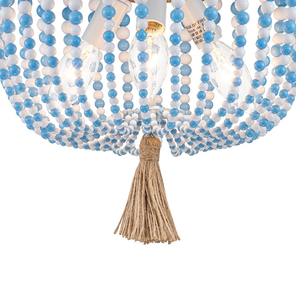 Coastal Colorful Beaded Flush Mount Ceiling Light - LightfixturesUAE