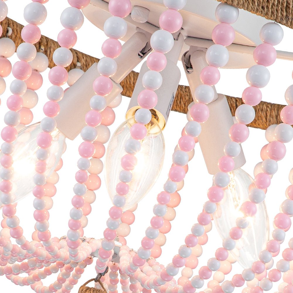 Coastal Colorful Beaded Flush Mount Ceiling Light - LightfixturesUAE