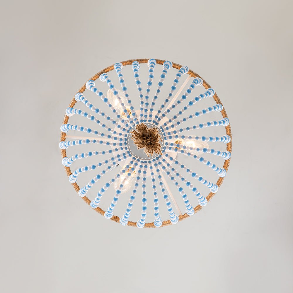 Coastal Colorful Beaded Flush Mount Ceiling Light - LightfixturesUAE