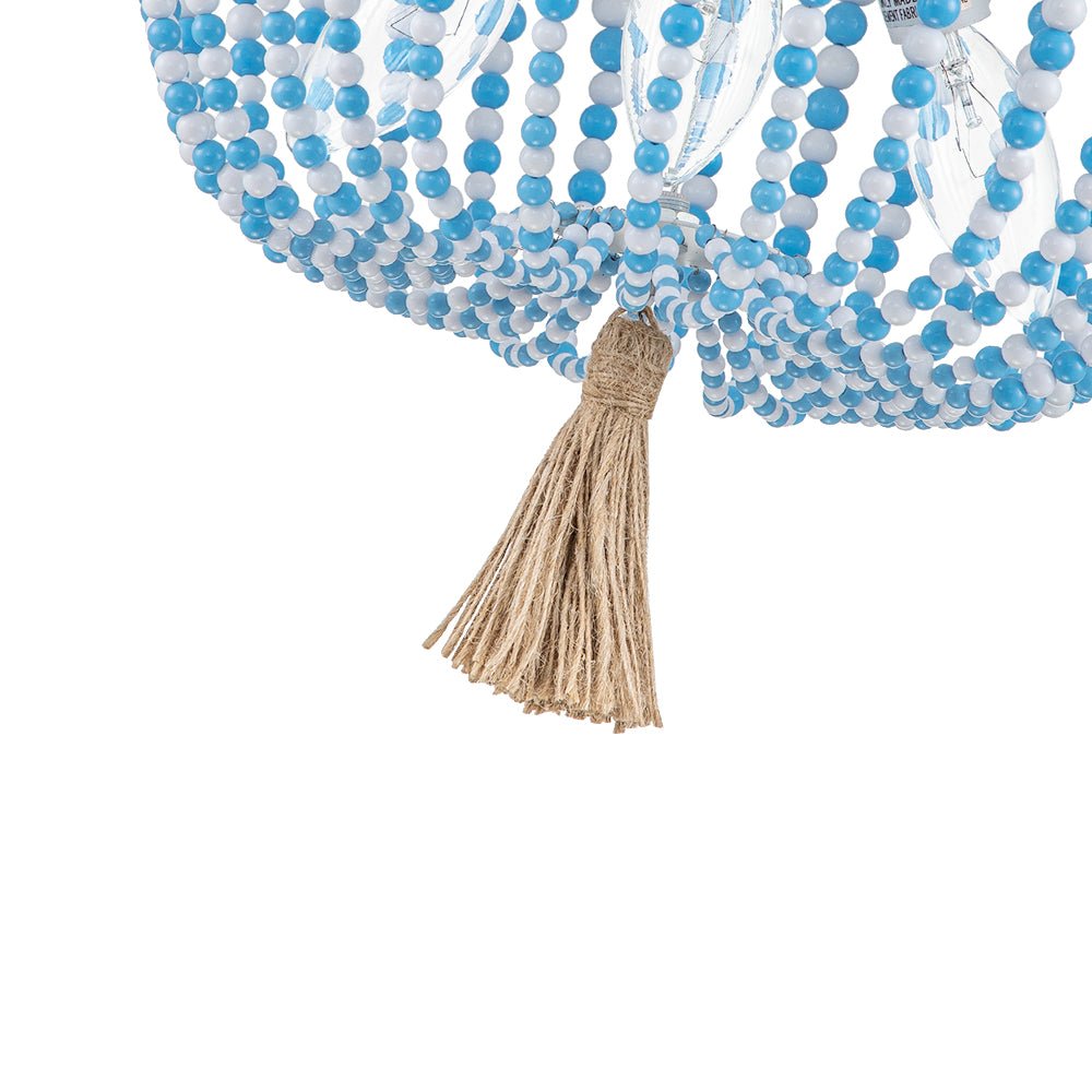 Coastal Colorful Beaded Flush Mount Ceiling Light - LightfixturesUAE